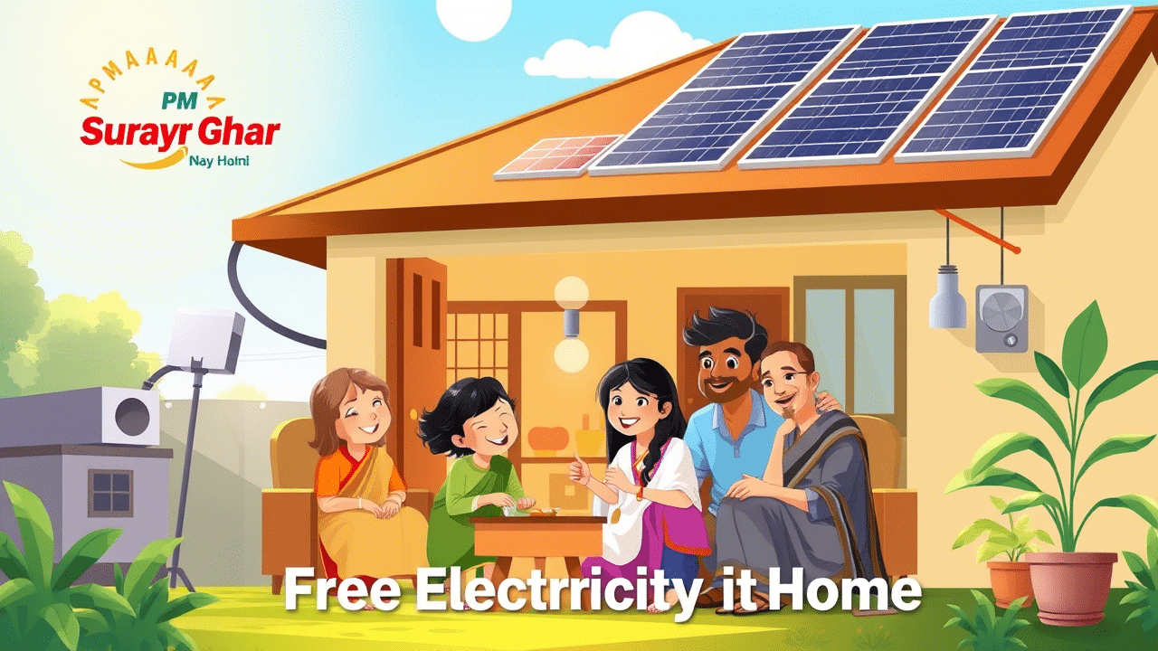 PM Surya Ghar Muft Bijli Yojana 2025 : घर बैठे मुफ्त बिजली पाएं